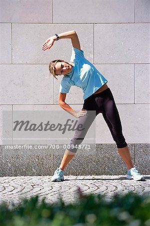 Woman Stretching Salzburg, Salzburg Land, Austria