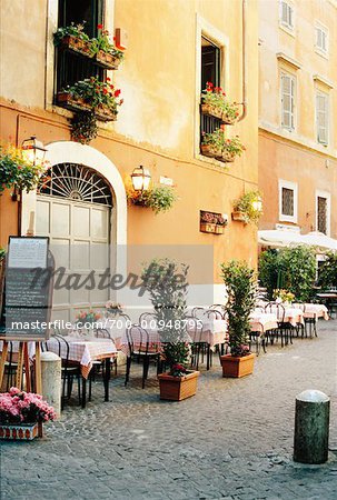 Sidewalk Cafe, Rome, Italy