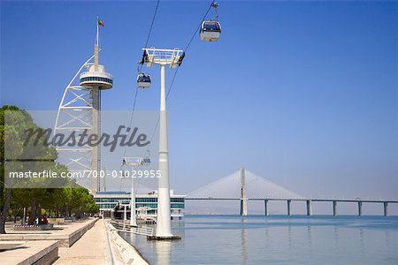 Gondola in Parque das Nacoes, Lisbon, Portugal