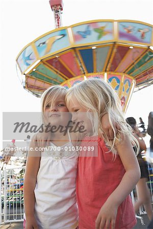 Girls at Amusement Park