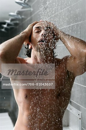 Man Showering