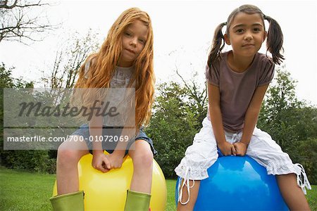 Girls Playing Outdoors