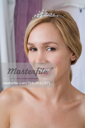 Portrait of Woman Wearing Tiara