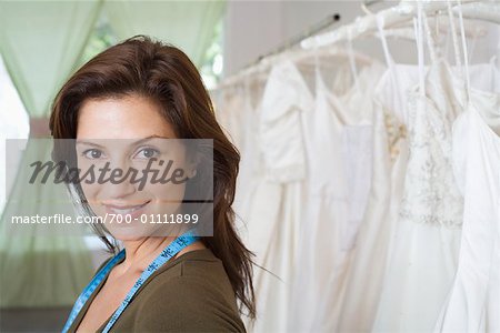 Woman in Bridal Store