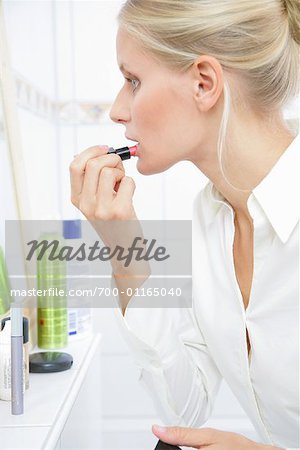 Woman Putting on Make-up
