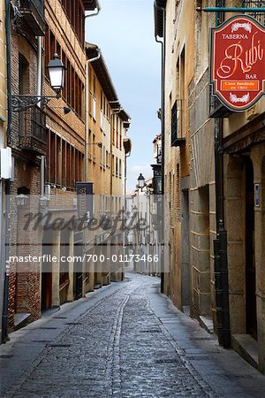 Narrow Street in Segovia, Spain