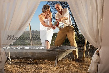 Couple with Tent and Bathtub, Western Cape, South Africa