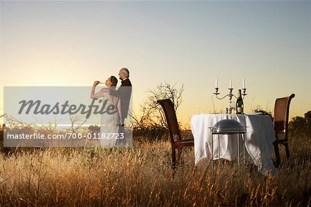 Couple Dining in Grasslands, Western Cape, South Africa