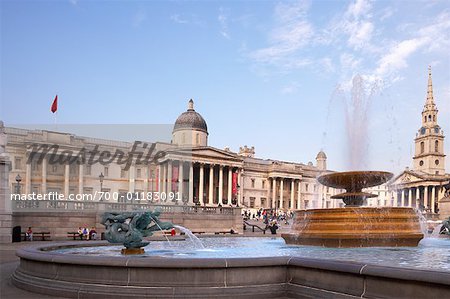 Trafalgar Square and National Gallery, London, England