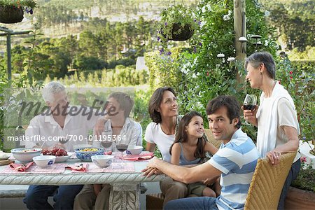 Family Eating Outdoors