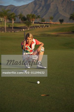 Woman Golfing