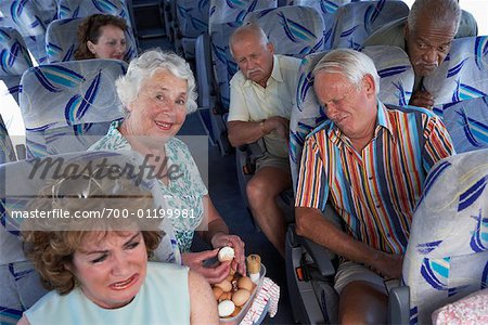 Seniors on Tour Bus