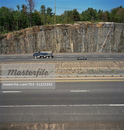 Cars on Highway, Parry Sound, Ontario, Canada