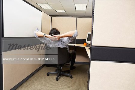 Businessman Sitting at Desk