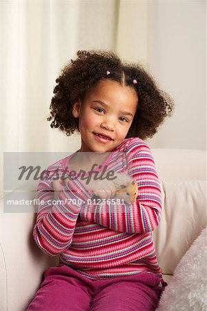 Portrait of Girl with Hamster