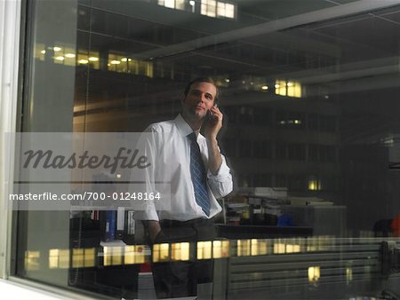 Businessman Using Cellular Phone