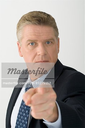 Businessman Pointing