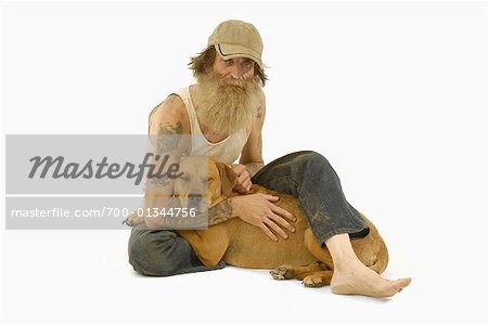 Portrait of Man with Dog