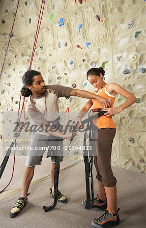 People in Climbing Gym