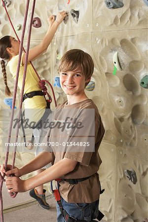 Children in Climbing Gym