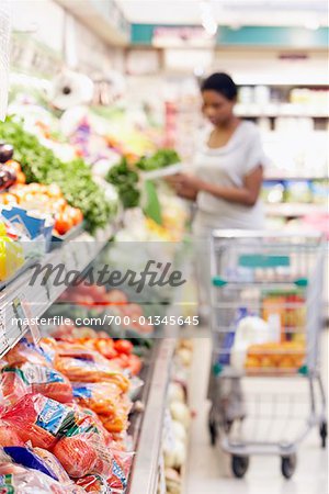 Woman in Grocery Store