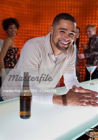 Portrait of Man in Bar