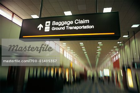 Baggage Claim Sign, McCarran International Airport, Las Vegas, Nevada, USA