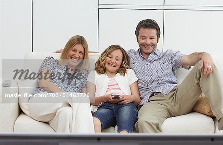 Family Watching Movie