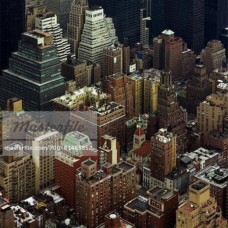 Overview of Manhattan Buildings, New Jersey, New York, USA