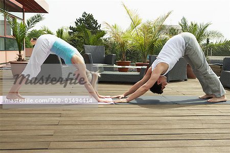 Couple Doing Yoga