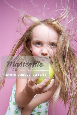 Child Holding Apple Child Holding Apple