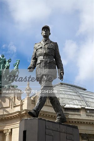 Statue of Charles de Gaulle, Grand Palais, Paris, France