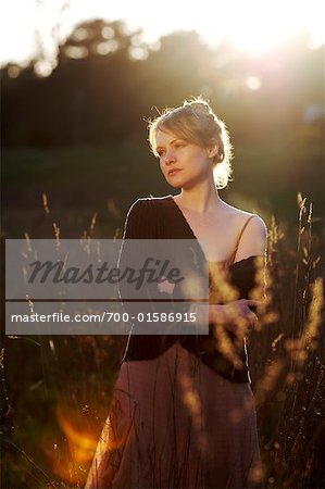 Portrait of Woman Standing in Field