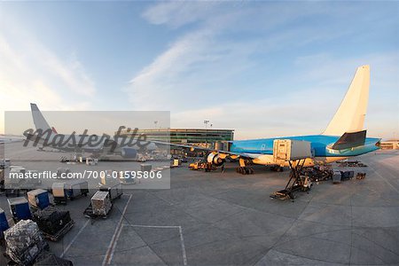 Airplanes on Tarmac, Pearson International Airport, Toronto, Ontario, Canada