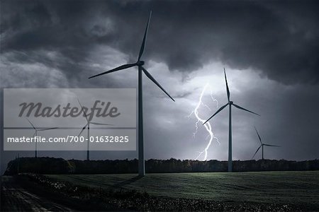 Wind Turbines in Storm