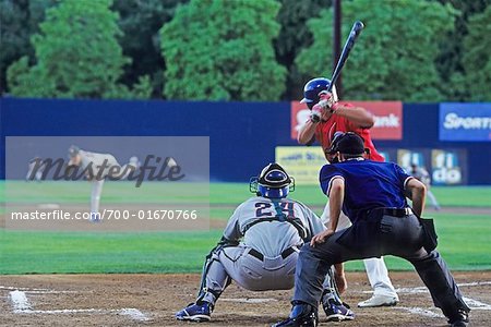 View from Behind Home Plate at a Baseball Game - Stock Photo - Masterfile -  Rights-Managed, Artist: Ed Gifford, Code: 700-01670766