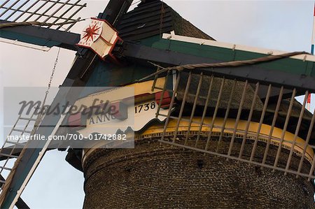 Close-up of Windmill, Kinderdijk, Netherlands