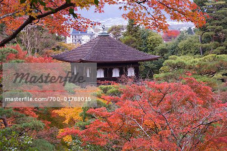 Garden at Ginkaku-ji Temple, Kyoto, Kansai, Honshu, Japan