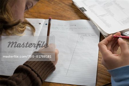 Girls Doing Homework