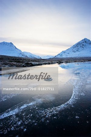 Frozen River, Glen Etive, Rannoch Moor, Scotland