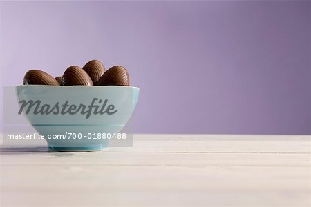 Bowl of Chocolate Easter Eggs