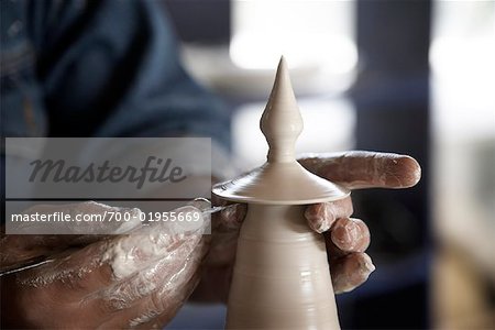 Potter Working in Studio, Ephesus, Turkey Potter Working in Studio, Ephesus, Turkey