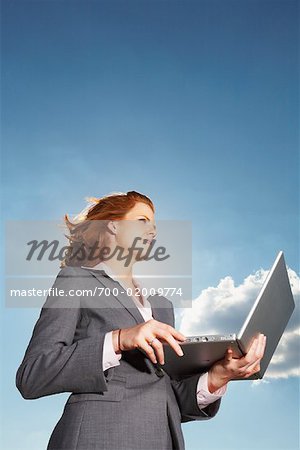 Businesswoman Using Laptop Computer