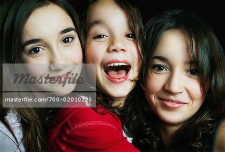 Portrait of Girls Smiling