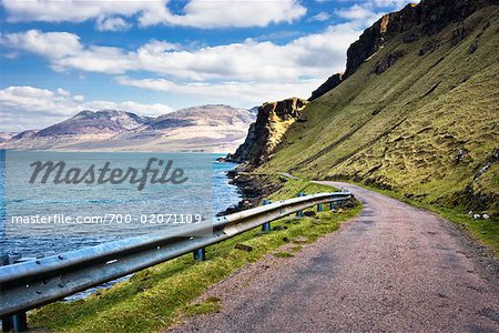 Country Road Along Loch Na Keal, Argyll and Bute, Isle of Mull, Inner Hebrides, Scotland
