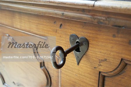 Key in Heart Shaped Lock