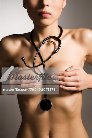 Nude Woman Wearing Stethoscope