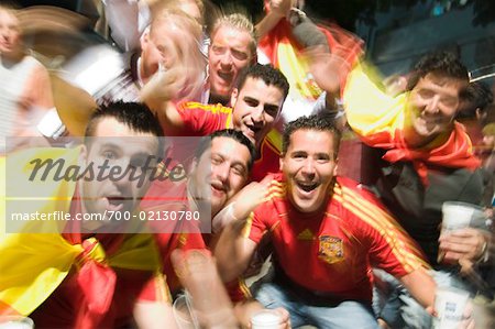 Excited European Football Fans, Euro 2008, Salzburg, Austria