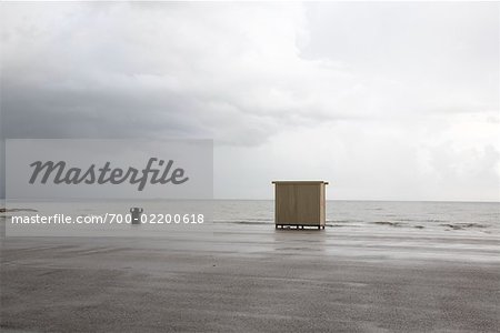 Dressing Hut on Beach, Galveston, Texas, USA