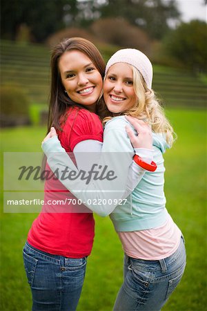 Teen Girls Hugging